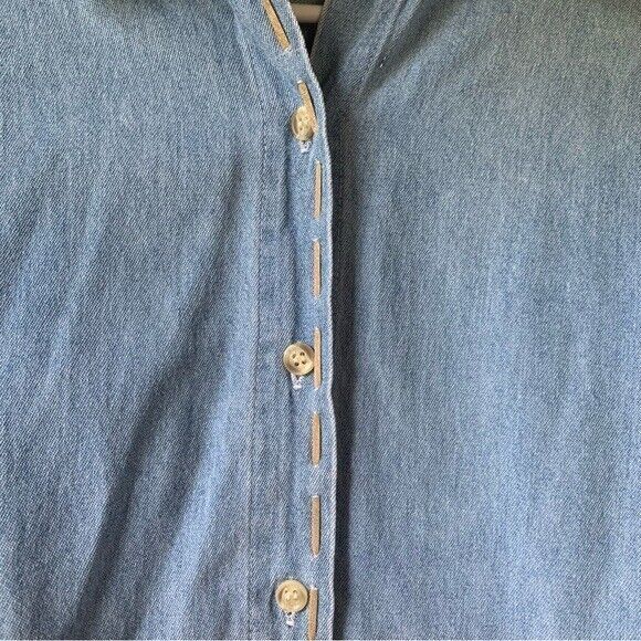 New Frontier Vintage Women Coastal Cowgirl Denim Button-Up Women Medium - Picture 4 of 9